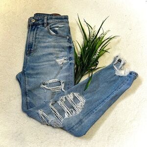 American Eagle Super Distressed Mom Jean - Size 2 (27")